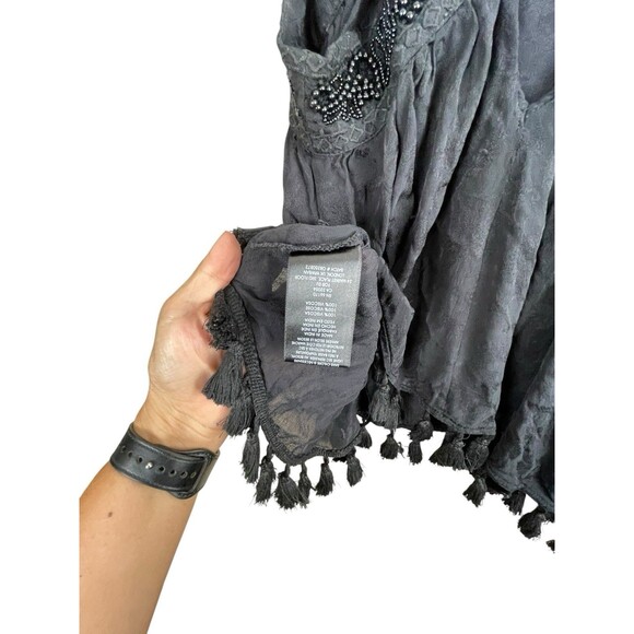 Ecoté Siberian Flowy Embroidered Bead Embellished Tassel Strappy Size Small - Picture 7 of 10